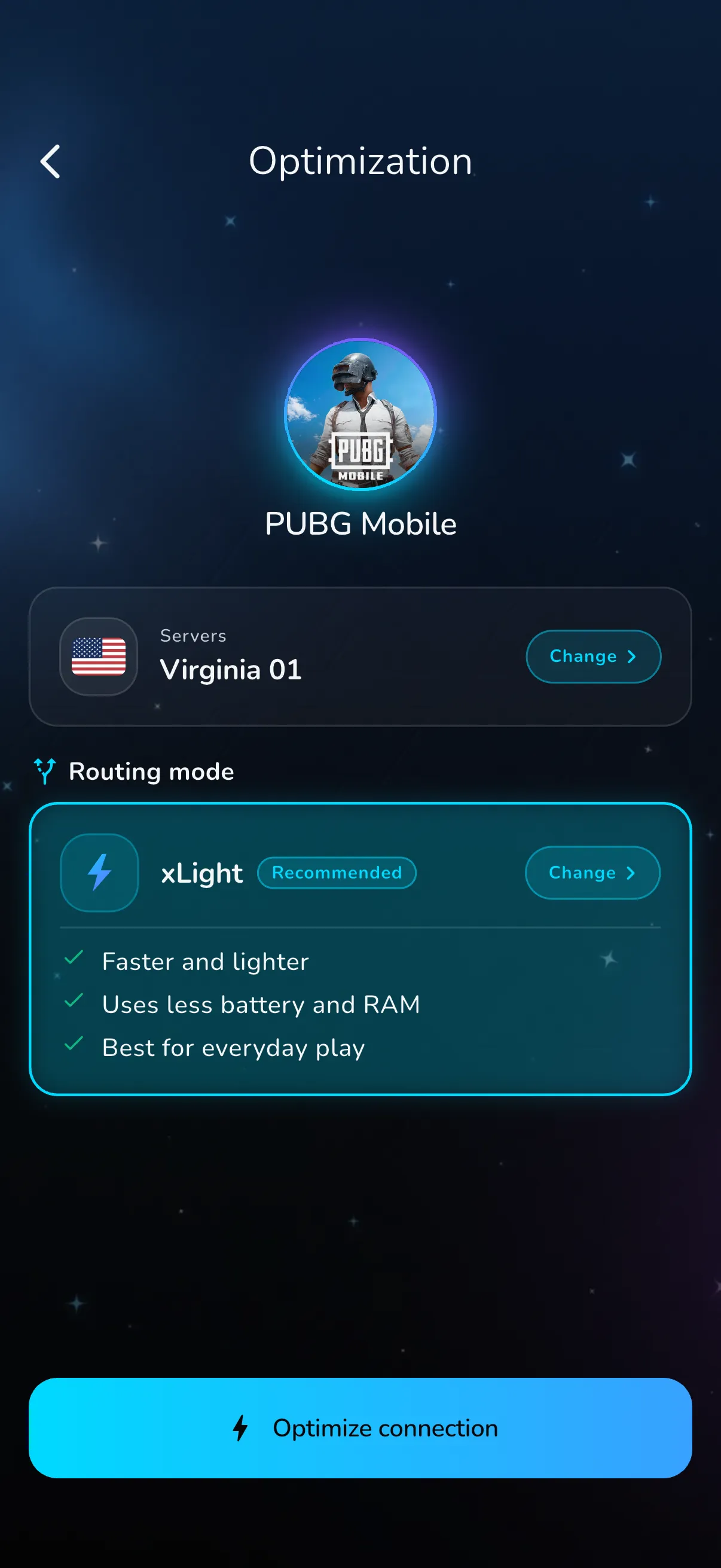 One tap to optimize